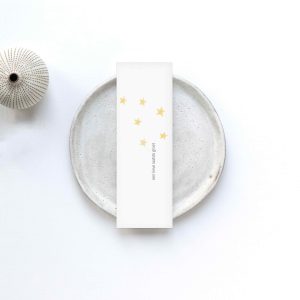 Rouwkaart Ster met een blanco ontwerp, ideaal voor persoonlijke teksten.  